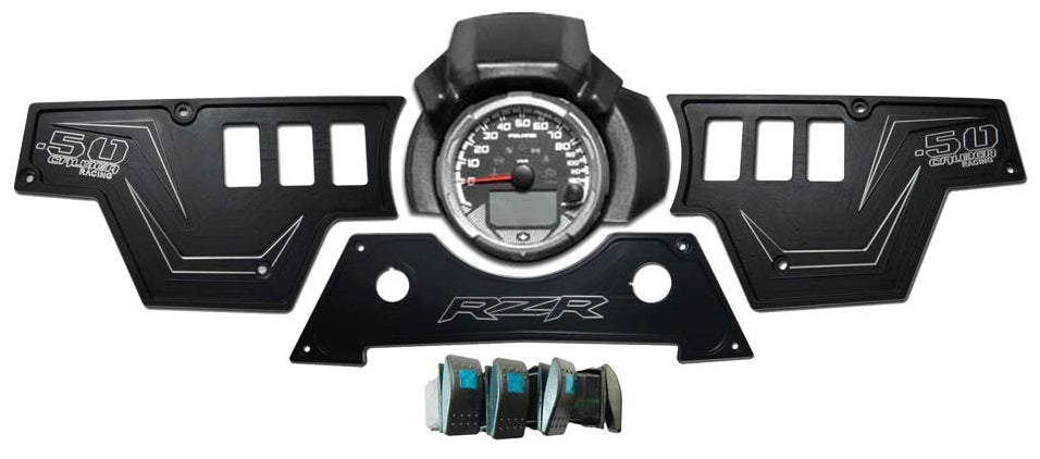 XP1000 3 piece Dash Panel Black with switches