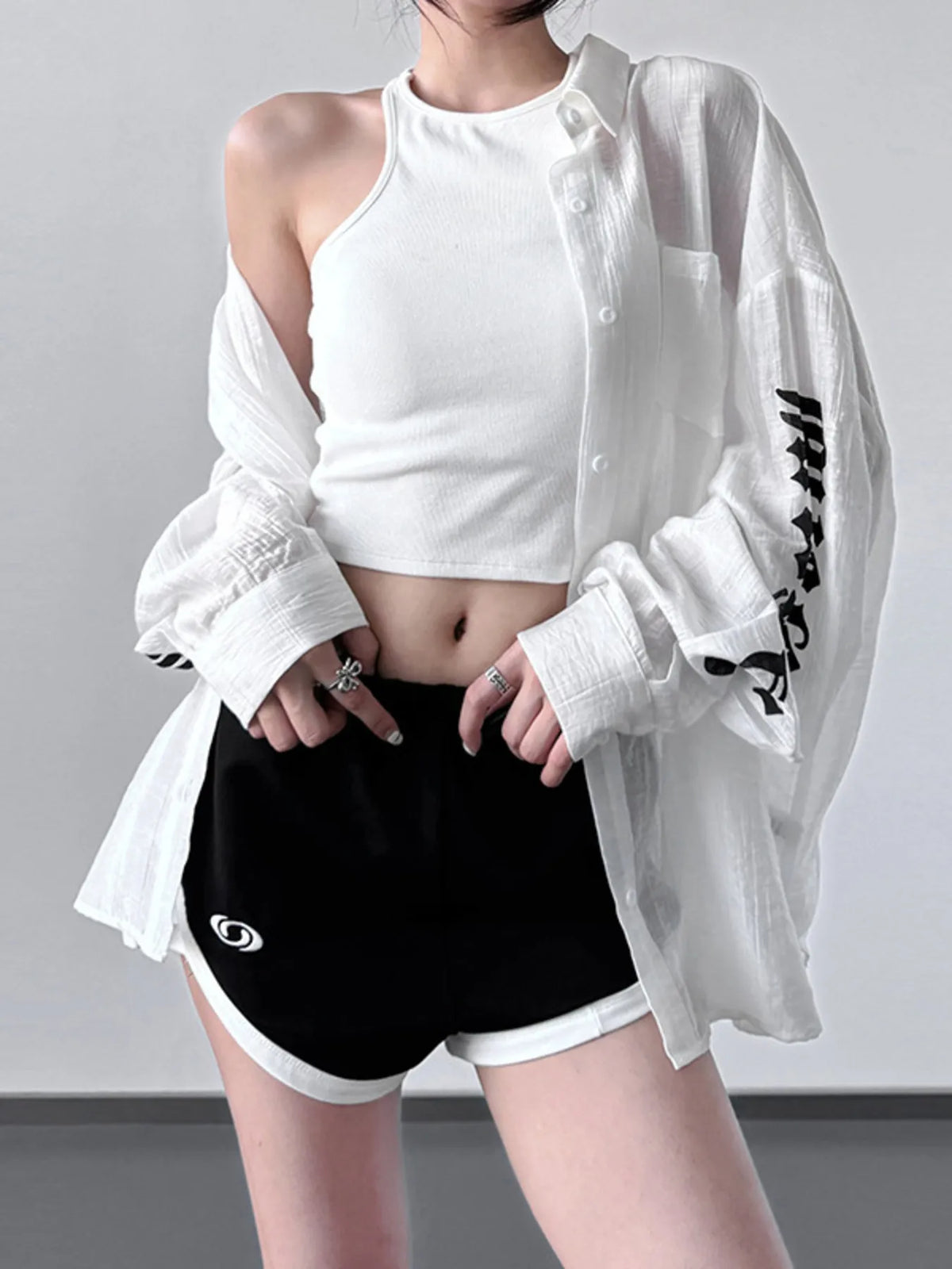 Button-Up Long Sleeve Oversized Shirt