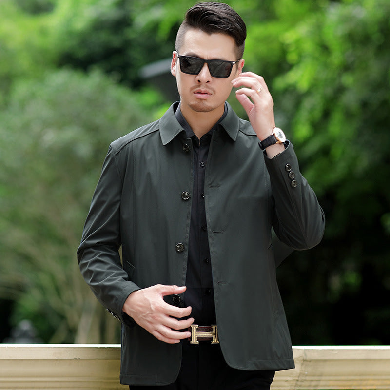 Men's Casual Jacket for Ages 40-50, Spring/Fall