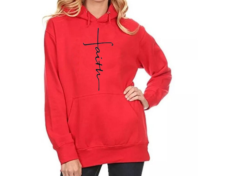 Long-sleeved fleece women's shirt autumn and winter pattern embroidered hooded sweater sports women's clothing