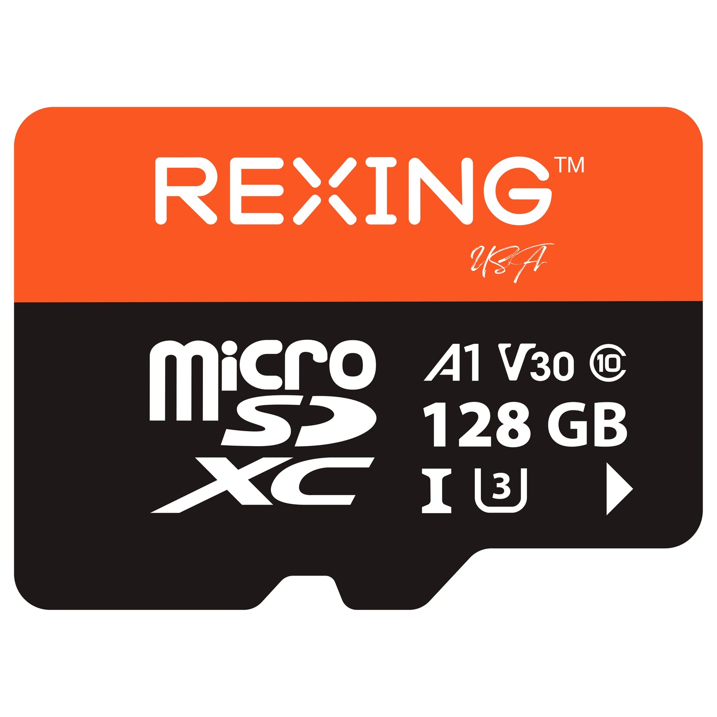 Tarjeta SD REXING microSDXC UHS-3 4K Full HD de alta velocidad para video, monitoreo y transferencia, con adaptador para cámaras de salpicadero, sistemas de vigilancia, cámaras de seguridad y cámaras corporales.