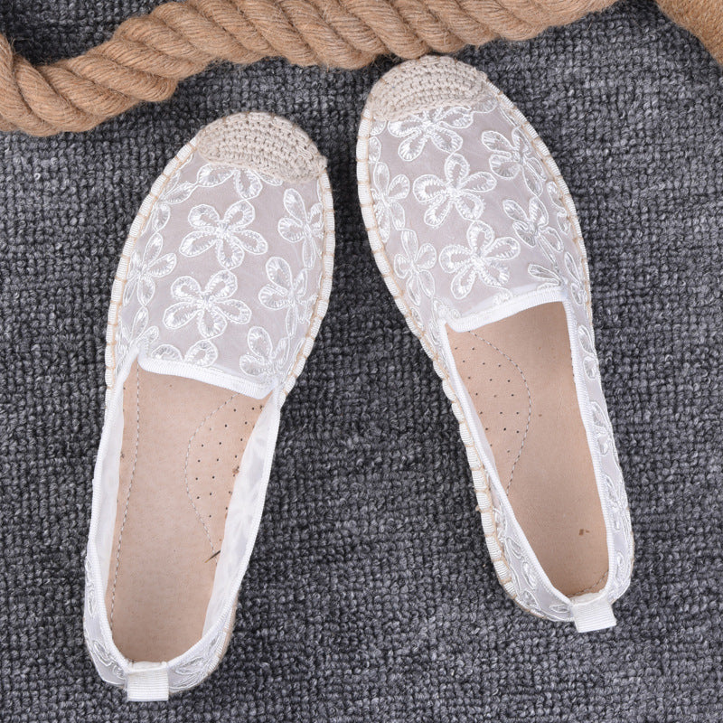 Thin Pumps Linen Fisherman Shoes For Women