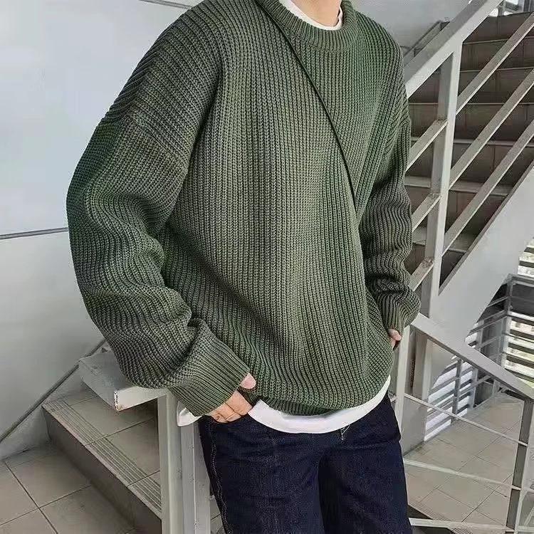 Loose Casual Retro Trendy Underwear Crew Neck Sweater