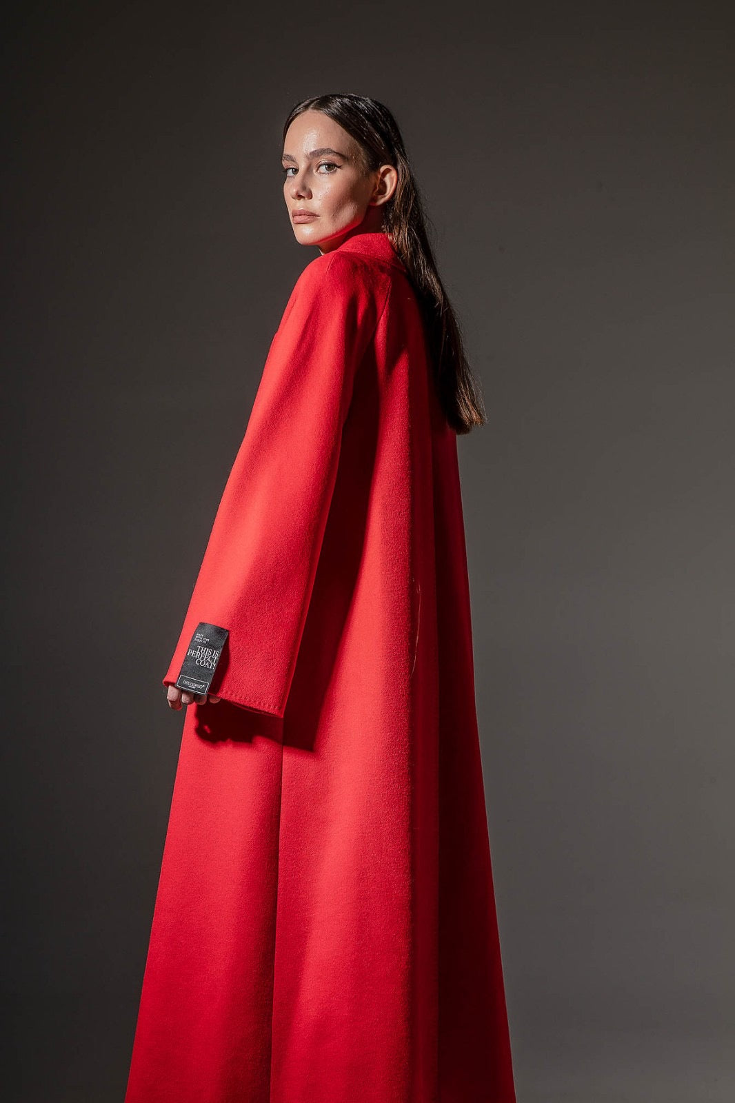 Abrigo Chester Premium de lana y cachemir en rojo Sicilia