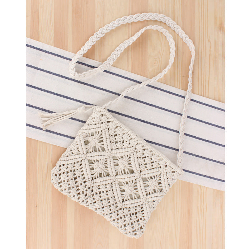 Bolso cruzado de macramé Giana