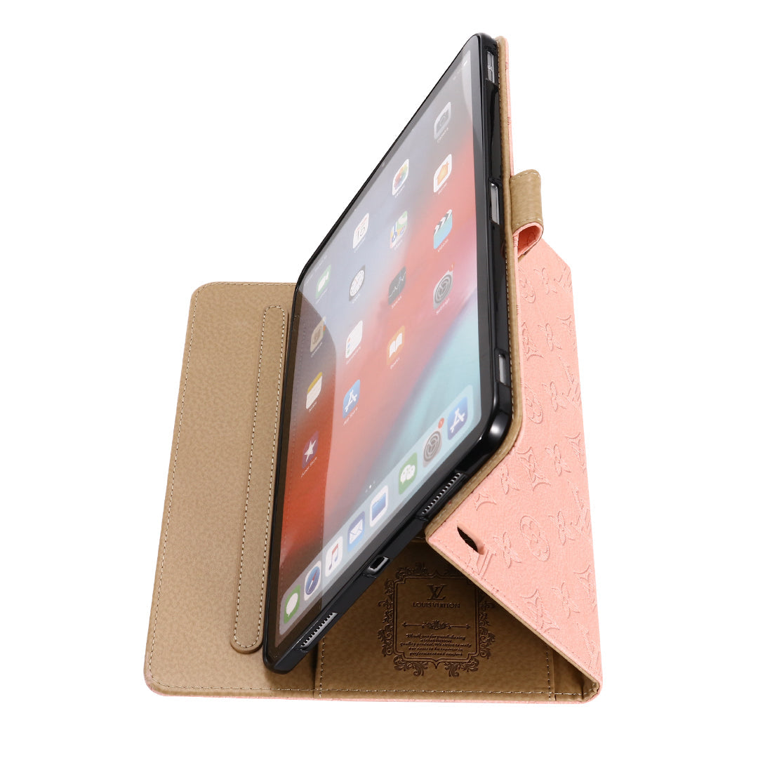 Funda plegable para iPad de Apple con monograma en relieve 3D con función de soporte
