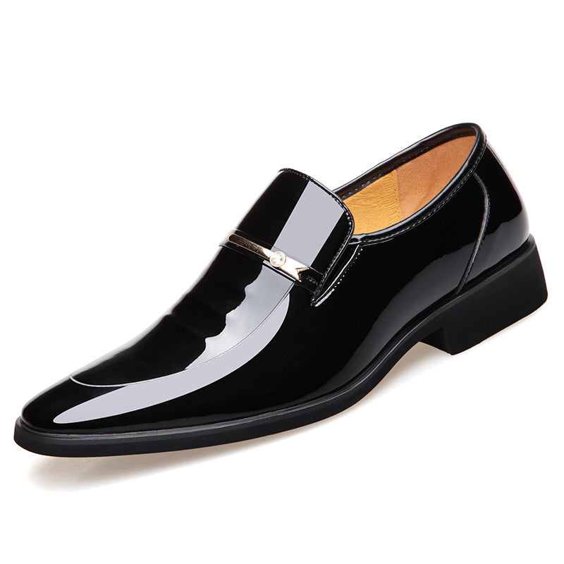 Men's Pointed Patent Leather Shoes