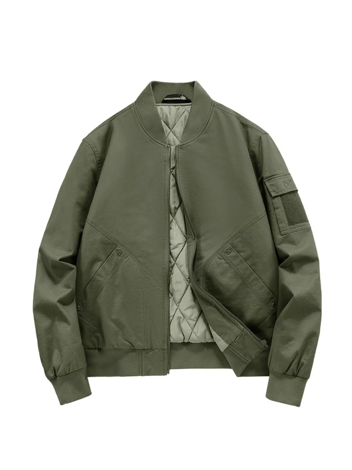 Men's Plus Size Zip Up Long Sleeve Jacket