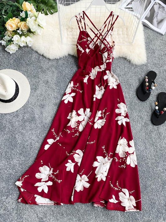 Vestido de mujer con cinturón a la cintura