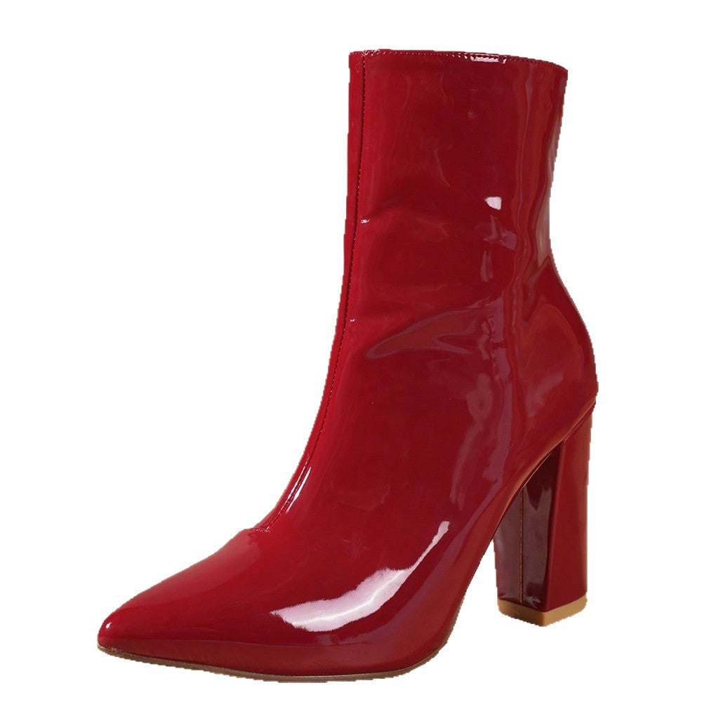 Women's Patent Stiletto Ankle Boots