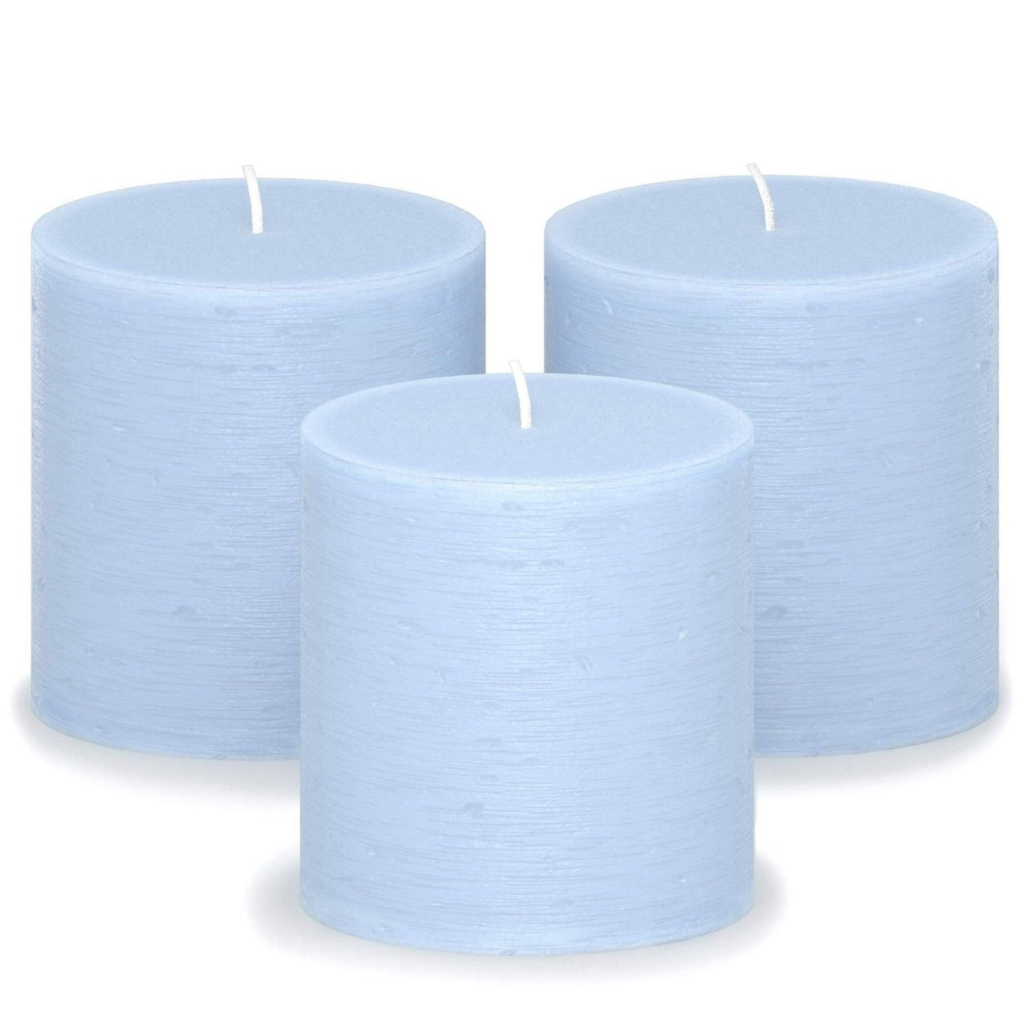 CANDWAX 3x6 Pillar Candles Set of 3 - Decorative Rustic Candles Unscented and No Drip Candles - Ideal as Wedding Candles or Large Candles for Home Interior - Dark Gray Candles