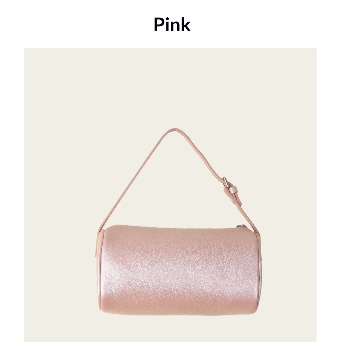 Top-grain Leather Barrel Crossbody Bag