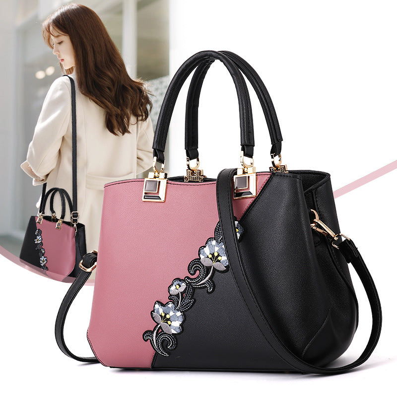 Women's Contrasting Color Handbag