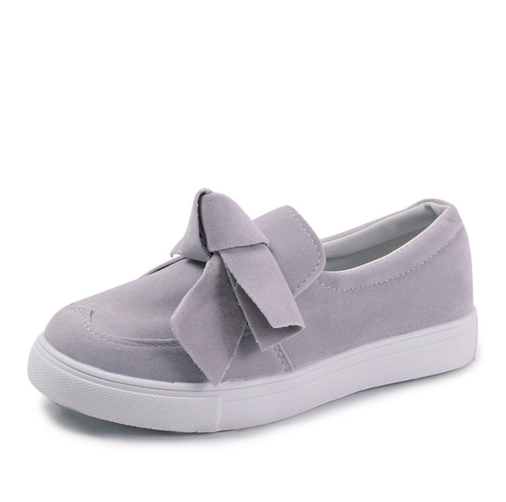 Women Nubuck Loafers Casual Bowknot Shoes