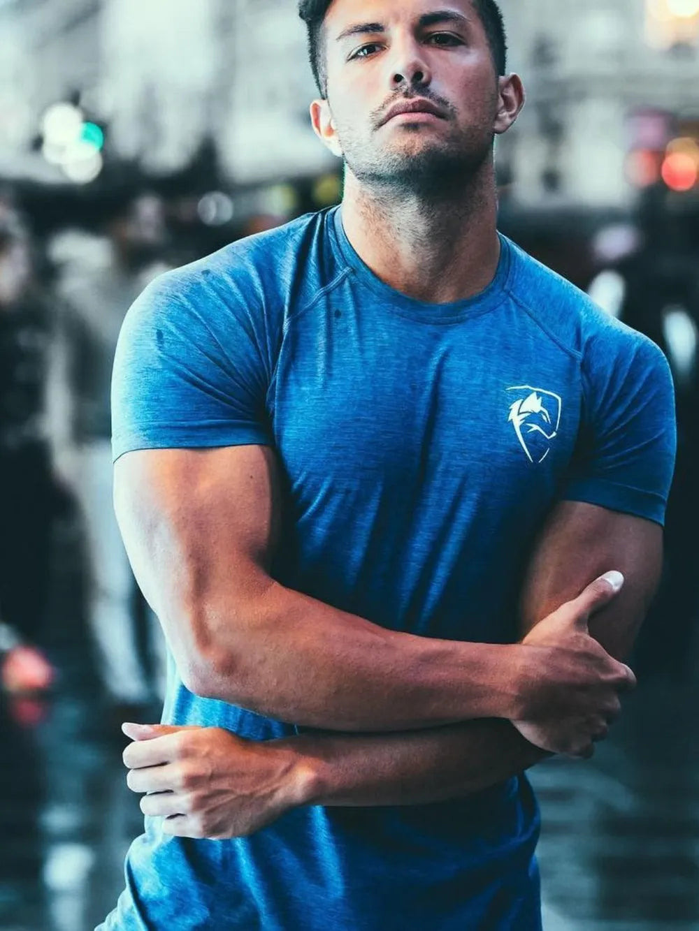 Camiseta de manga corta y cuello redondo de talla grande para hombre