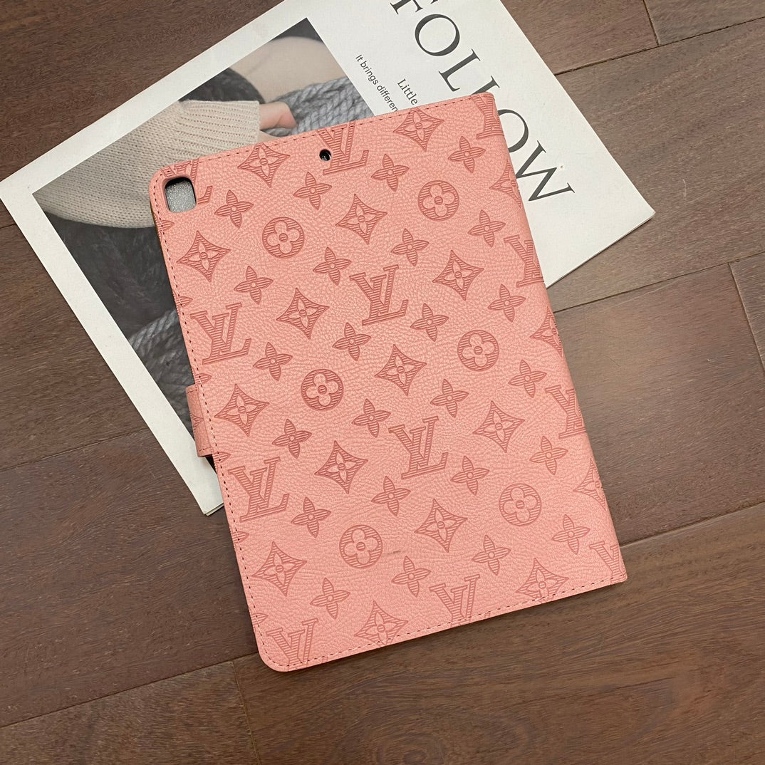 Funda plegable para iPad de Apple con monograma en relieve 3D con función de soporte