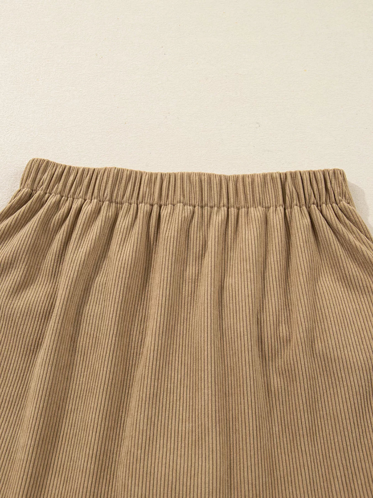 Corduroy Buttoned Front Mini Skirt