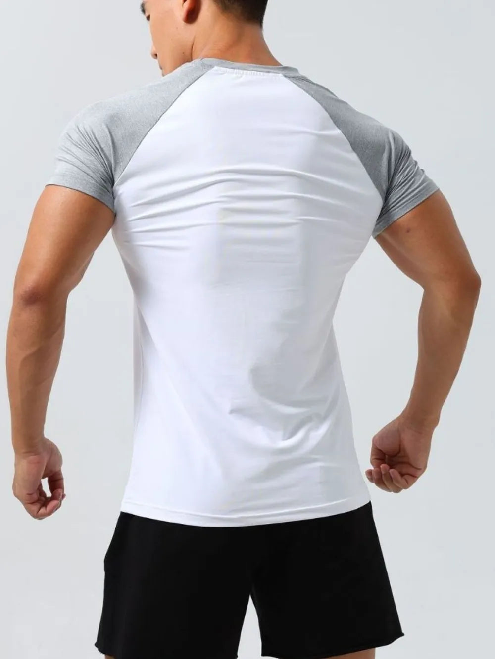 Camiseta de manga corta y cuello redondo de talla grande para hombre