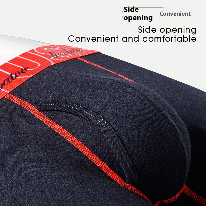 Men's Long Leg Underwear Cotton Extended Anti-friction Leg Boxers