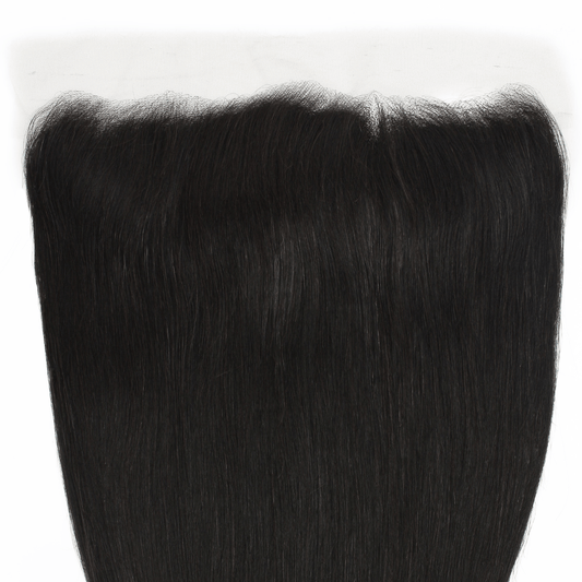 Frontal de cabello humano liso brasileño 13x4 de encaje HD