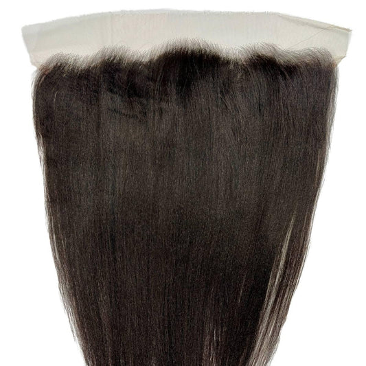 Frontal de Cabello Humano Yaki Liso 13x4 con Encaje HD
