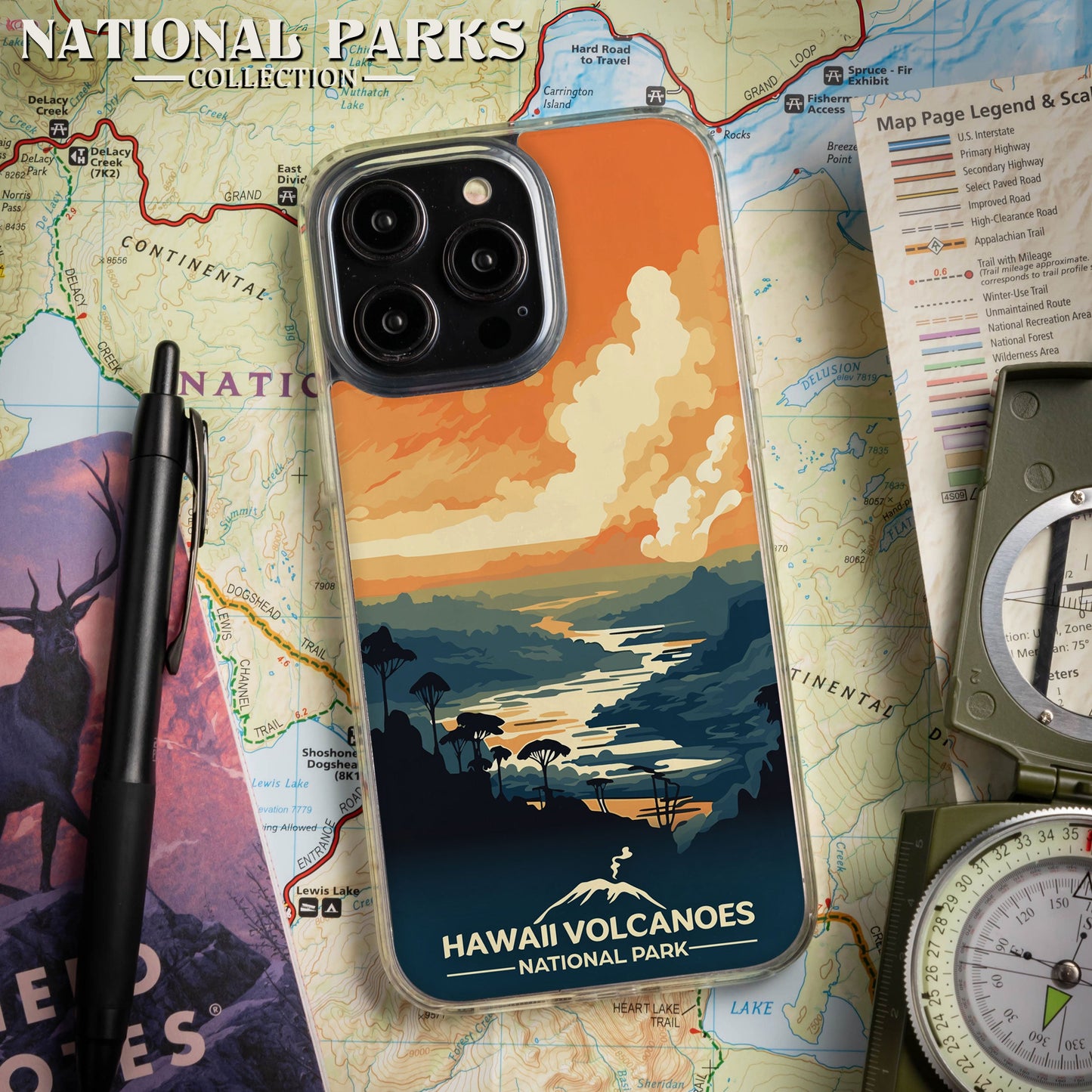 National Parks Hawaii Volcanoes HD Apple iPhone 12 Series Mag-Safe Phone Case
