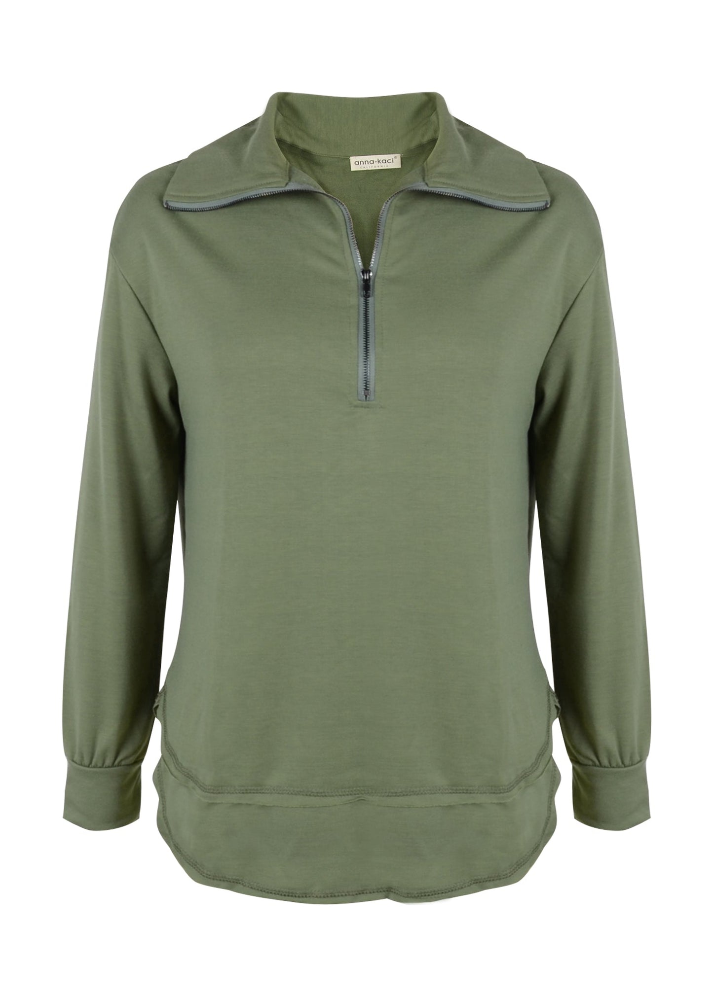 Sudadera con cuello alto y cremallera