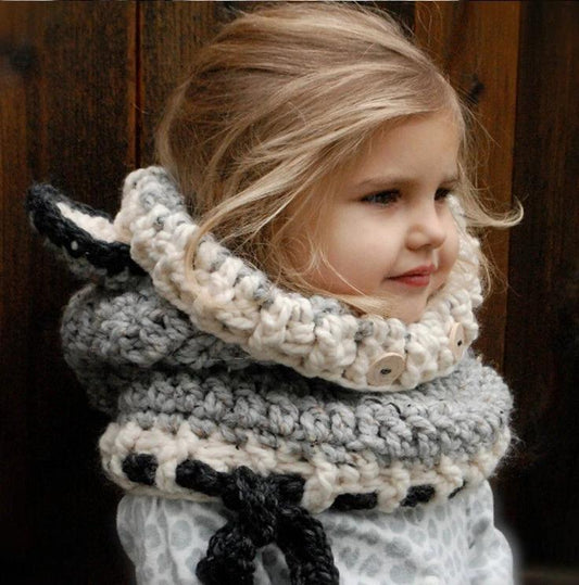 Gorro de punto de lana para niños, tejido a mano, orejeras cálidas, gorras tipo capa para hombres y mujeres