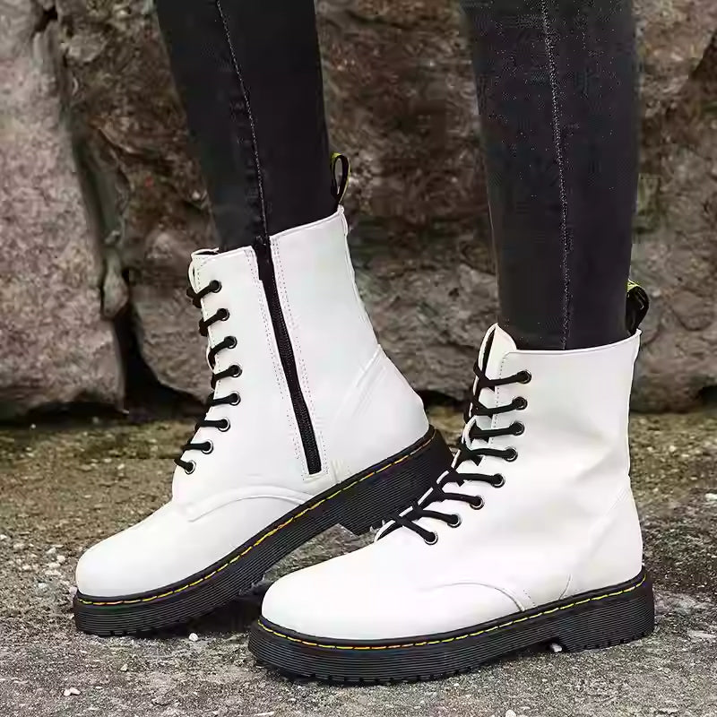 Botines Martin para mujer – Botines clásicos con cordones hasta el tobillo