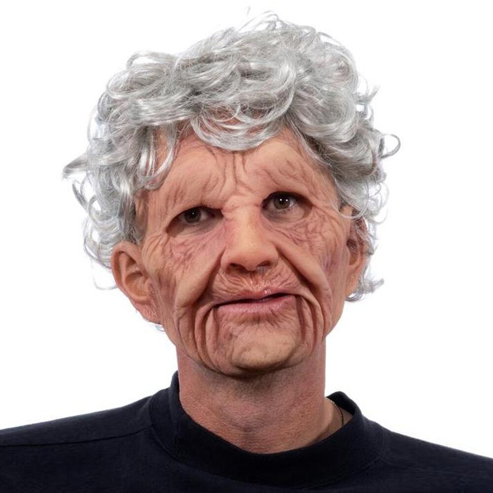 Realistic Old Man Halloween Mask