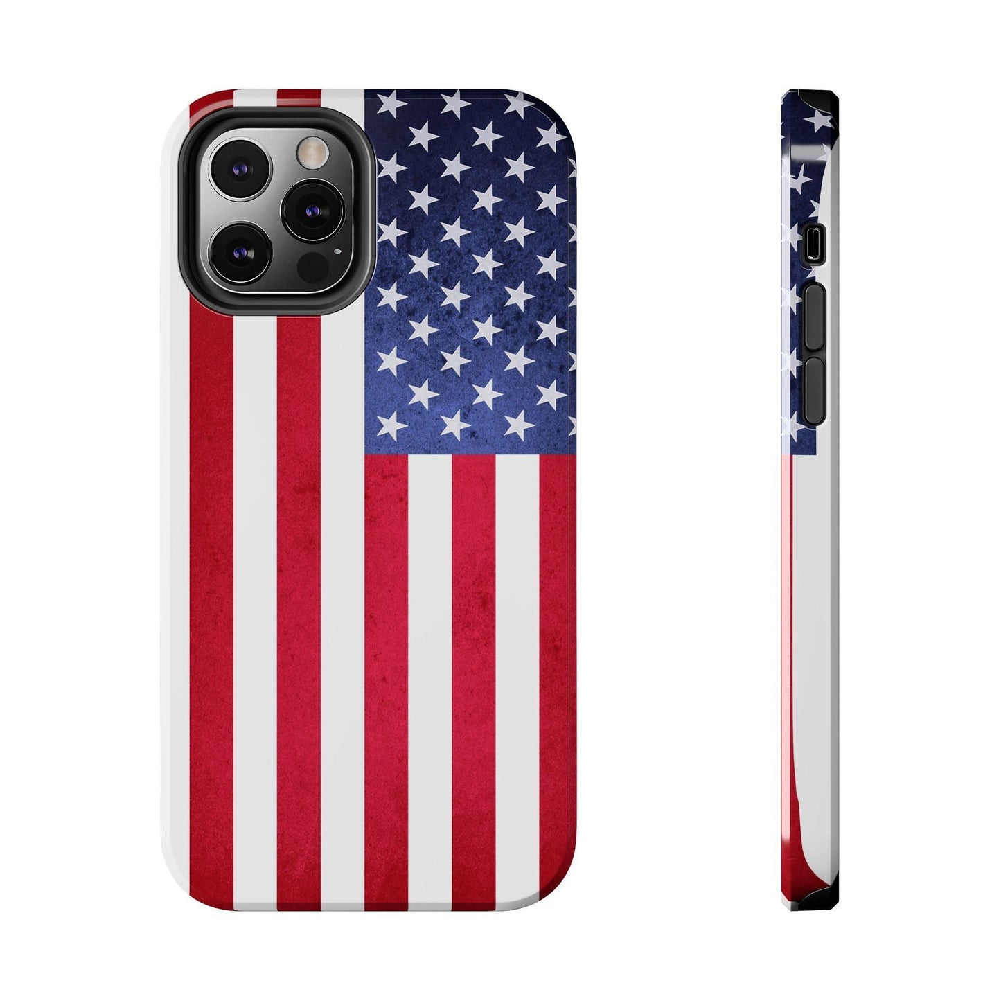 USA Flag Printed Tough Phone Cases