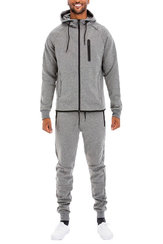 Conjunto de Sudadera y Pantalón de Chándal con Cremallera Completa para Hombre