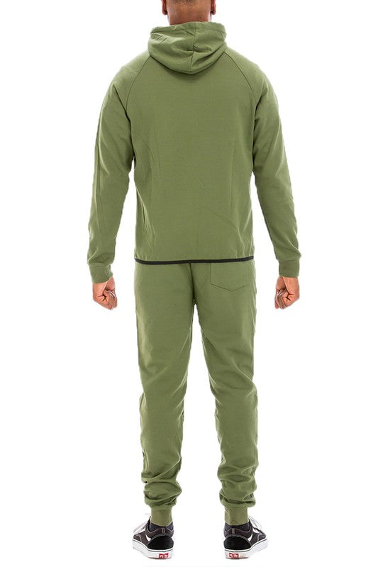 Conjunto de Sudadera y Pantalón de Chándal con Cremallera Completa para Hombre