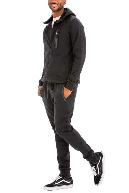 Conjunto de Sudadera y Pantalón de Chándal con Cremallera Completa para Hombre