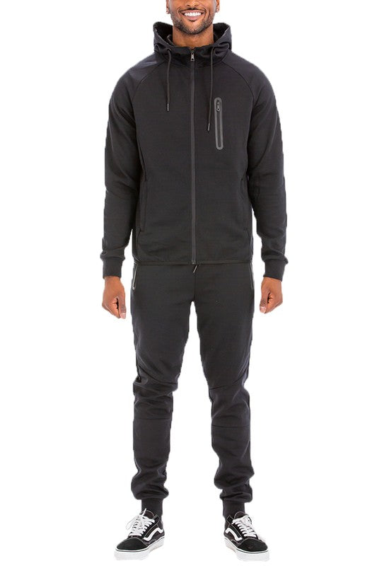 Conjunto de Sudadera y Pantalón de Chándal con Cremallera Completa para Hombre