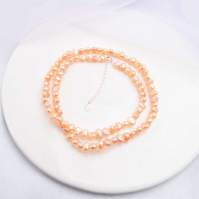 S925 Silver Pearl Choker Necklace