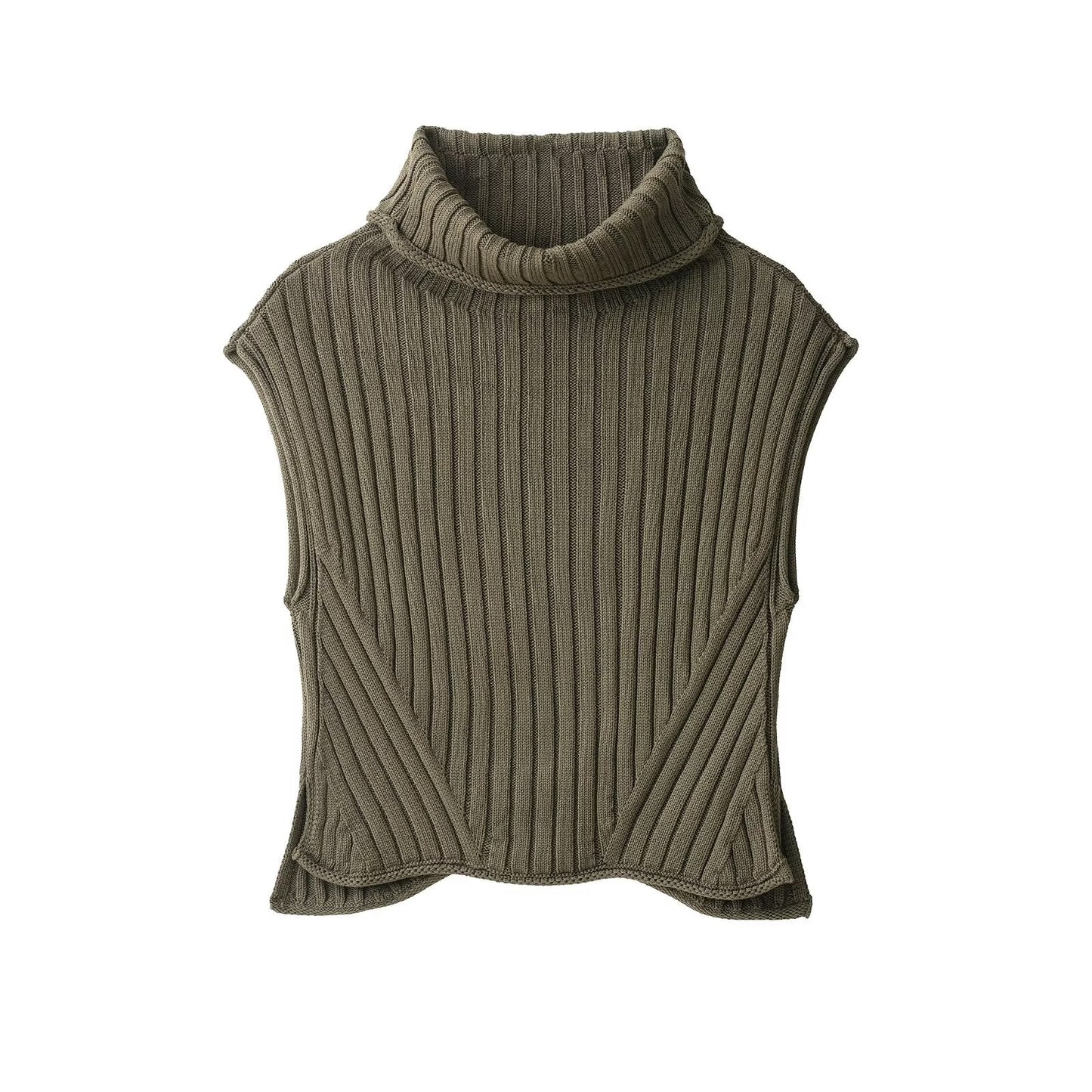 Women Clothing Turtleneck Knitting Vest