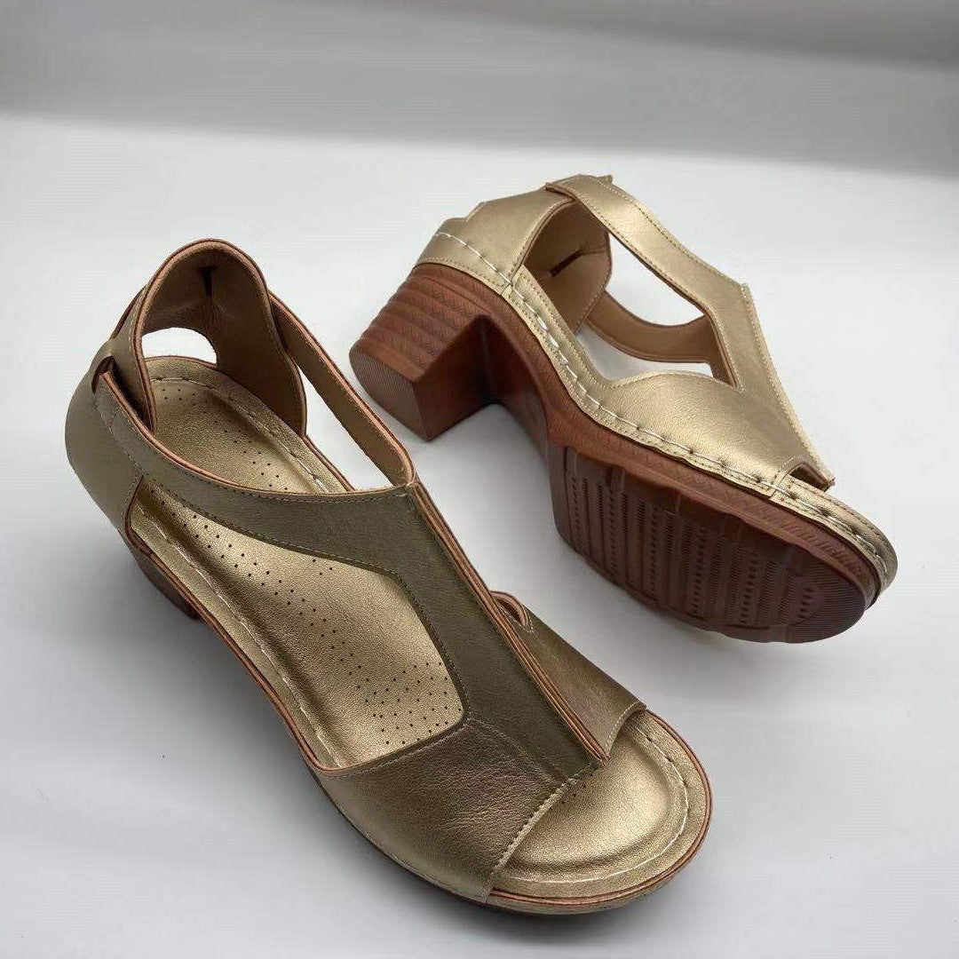 Peep Toe Wedge Sandals