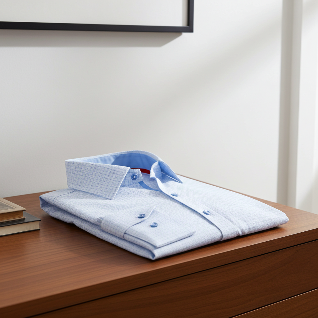 James Button-Up Shirt With Contrast Details // Blue Check // Contemporary Fit (Regular)