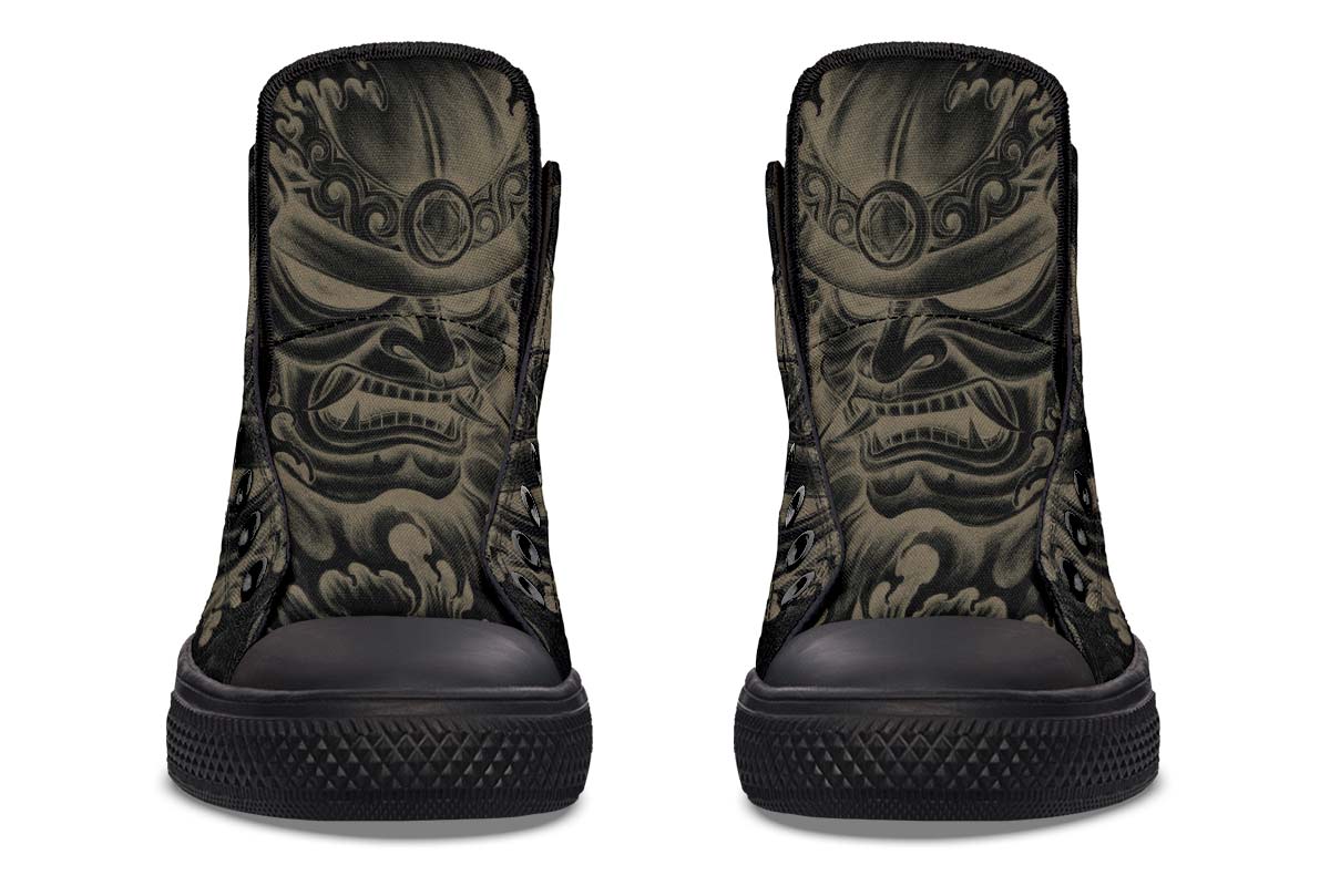 Printed Couple High Top Canvas Shoes
