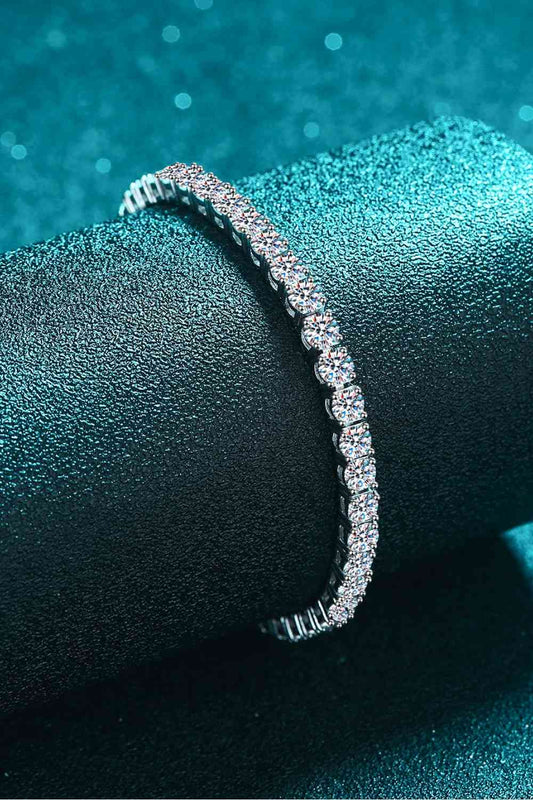 Moissanite Elegance Bracelet – Minimalist Design with 4.9 Carats of Sparkle See size chart under “more details”