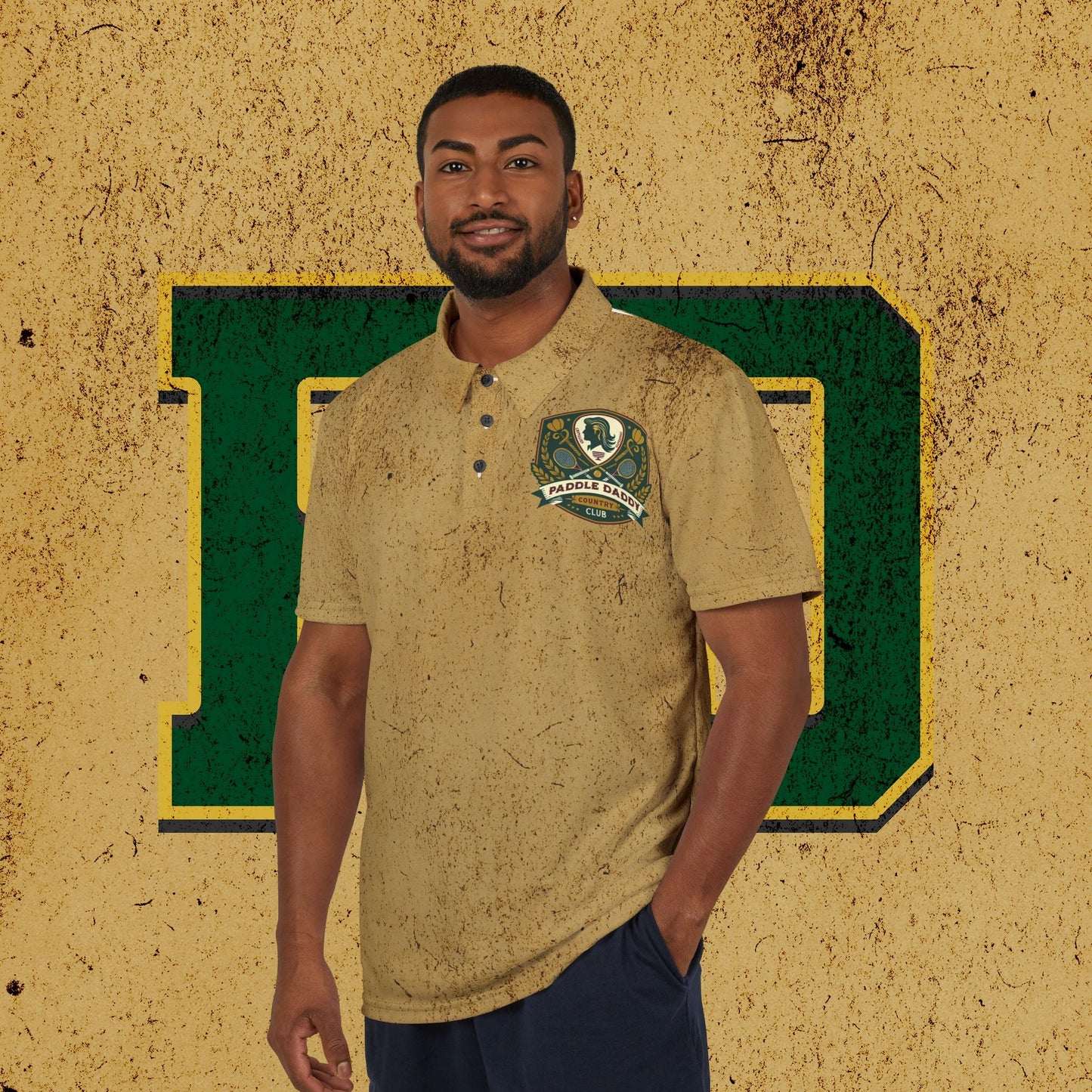 Paddle Daddy Country Club™ Polo  Estilo Retro, Pillería Moderna