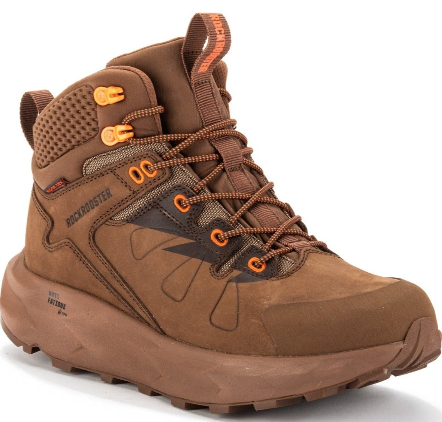 ROCKROOSTER Farmington Marrón Botas de Senderismo Impermeables de 6 Pulgadas con Suela VIBRAM® OC21031