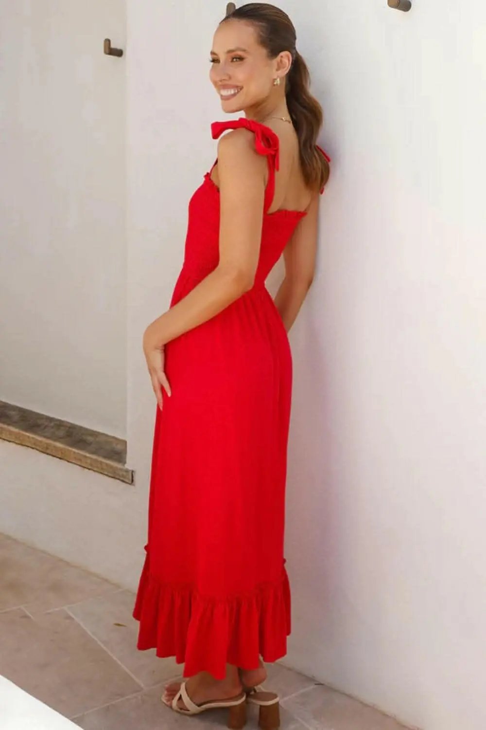 Dresses Trendsi swimwear - Elegant smocked ruffled dress