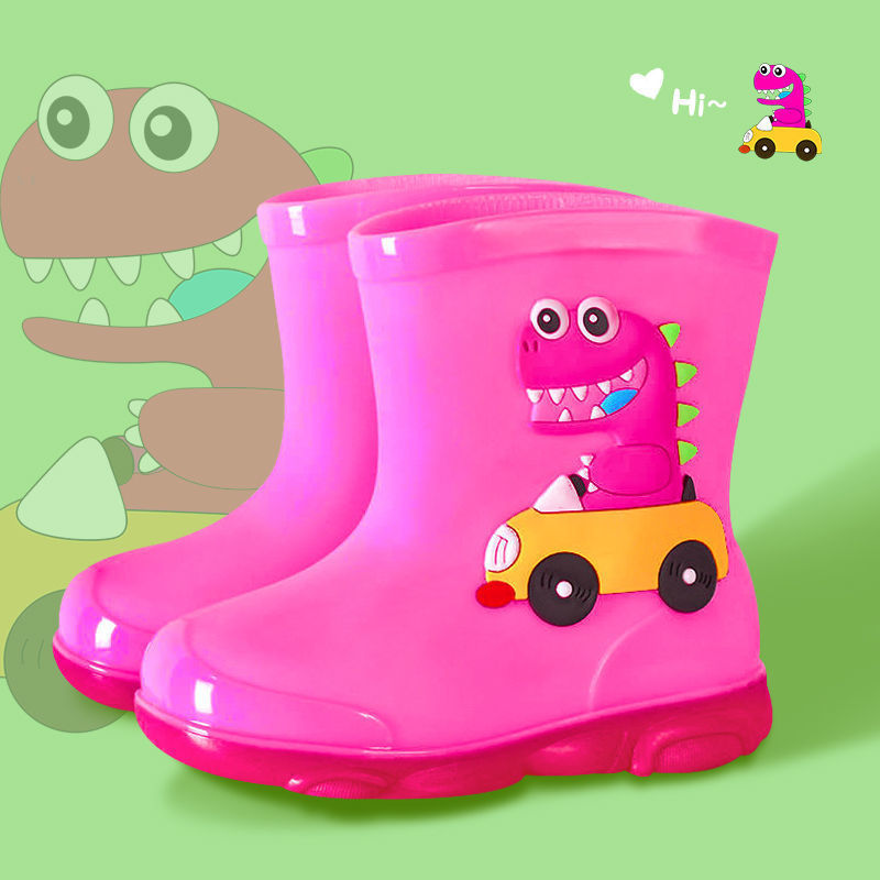Non-slip Stylish Rubber Shoes Men's And Women's Children & Baby Baby Velvet Rain Boots