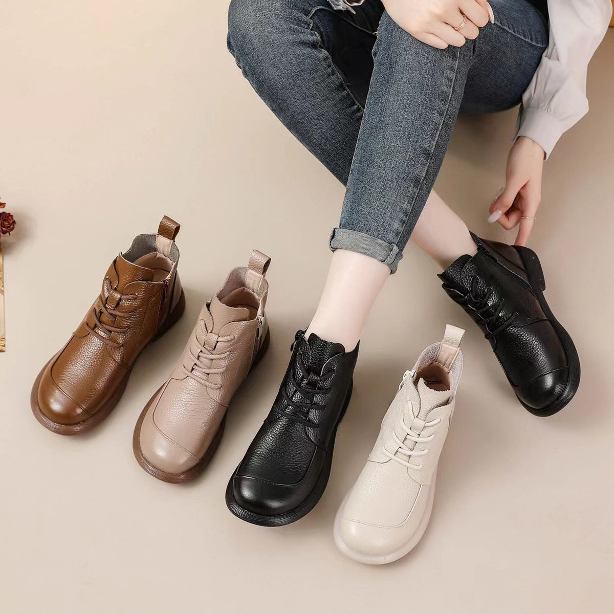 Women's Vintage Leather Dr Martens Boots