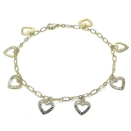 14k Gold Fill Heart Anklet