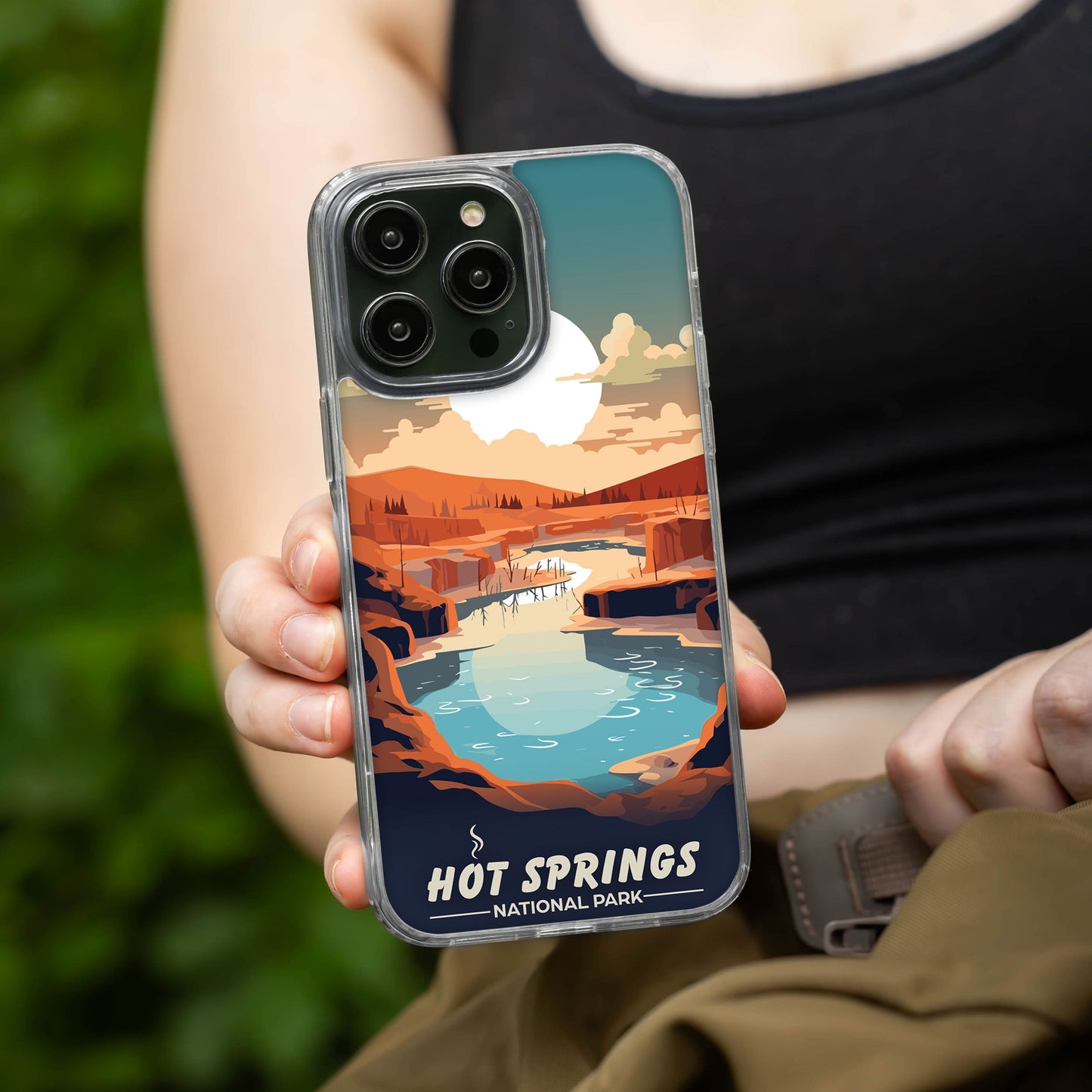 National Parks Hot Springs HD Apple iPhone 12 Series Mag-Safe Phone Case