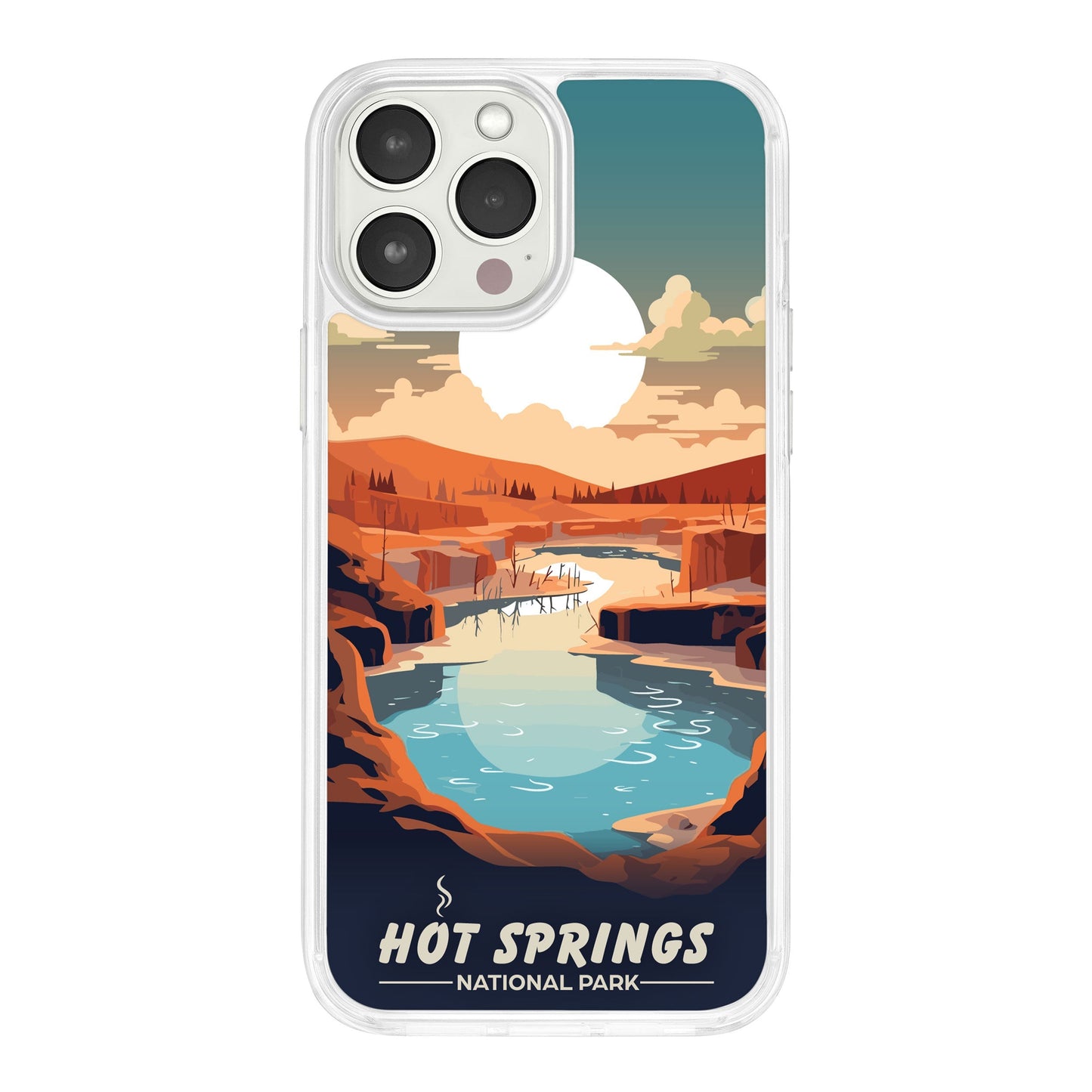 National Parks Hot Springs HD Apple iPhone 15 Series Mag-Safe Phone Case