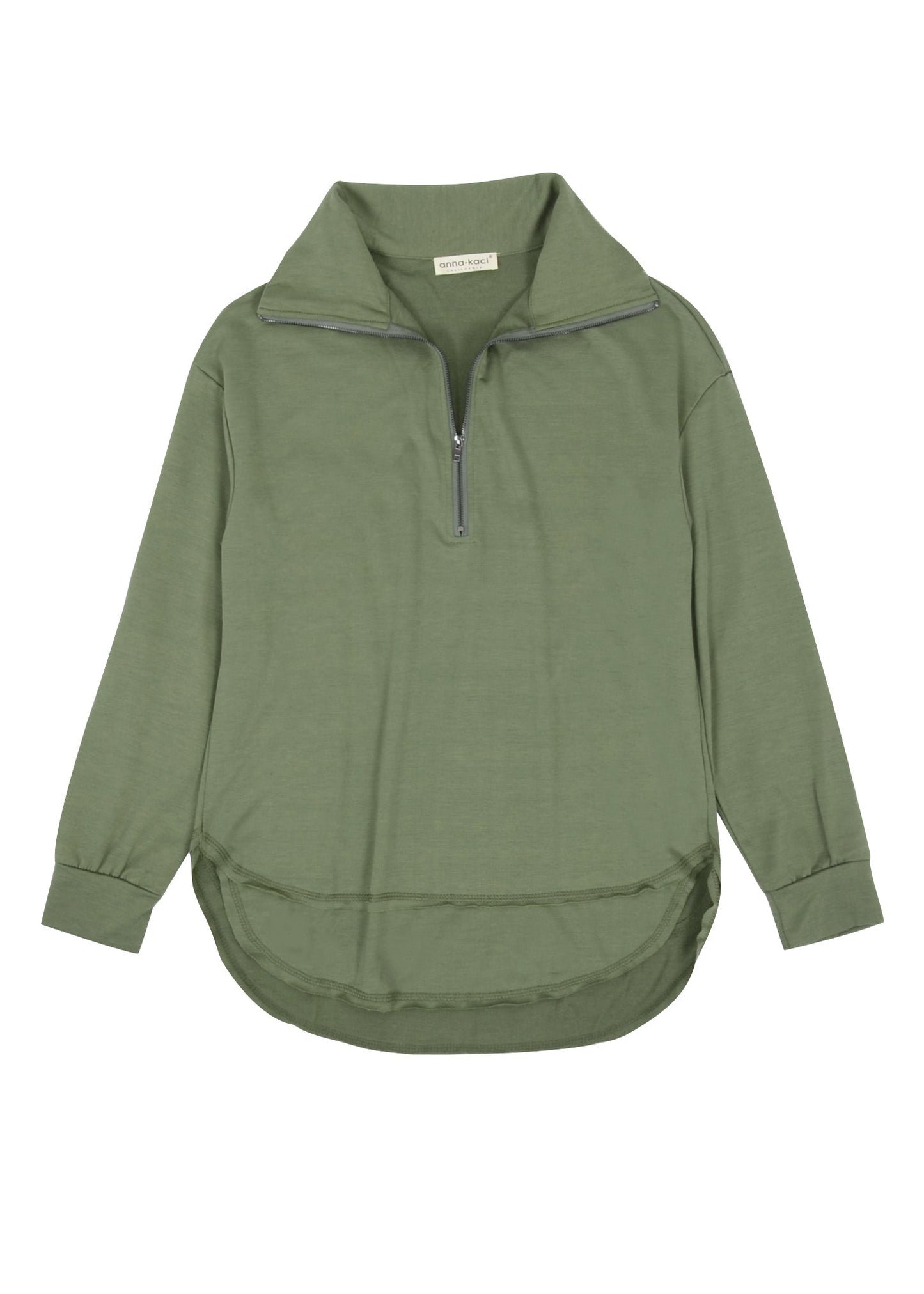 Sudadera con cuello alto y cremallera